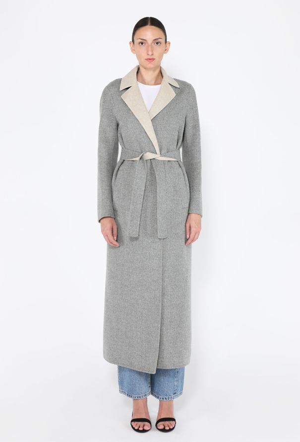 The Row Double-Faced Belted Wool Coat - 1