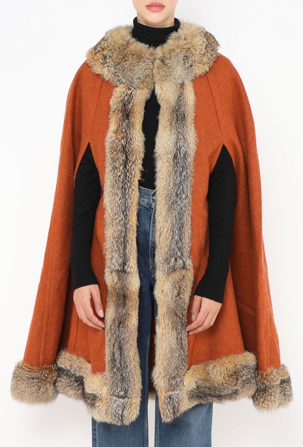 Saint Laurent COLLECTOR Late 1960s Fur Trim Cape - 2