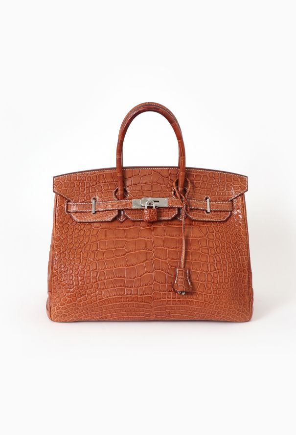 Hermès Exceptional Matte Fauve Alligator Birkin 35 - 1
