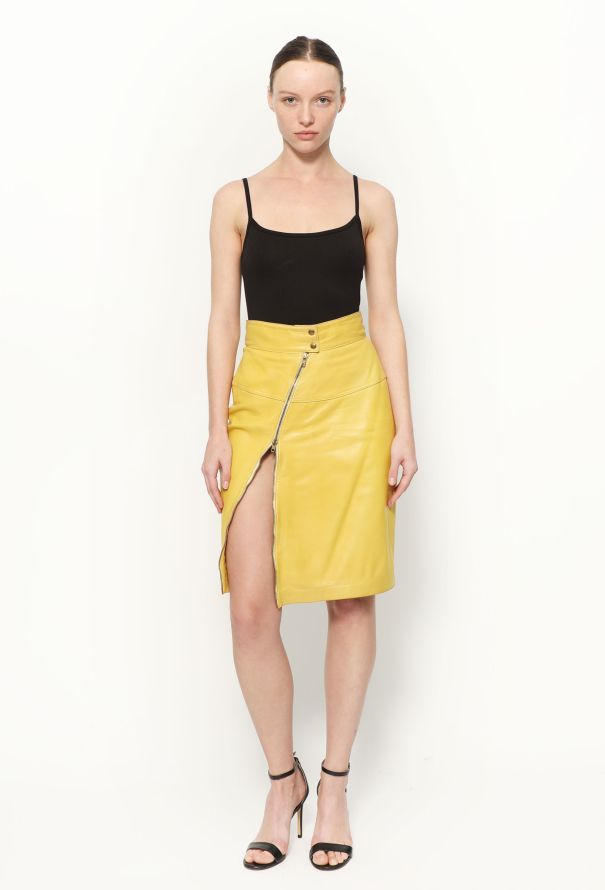 Alaïa 1986 Leather Zip Skirt - 1