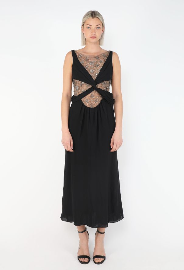 Valentino Draped Lace Bodice Dress, 2001 - 1
