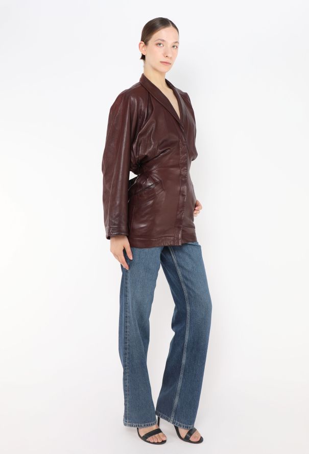 Alaïa RARE 1986 Cinched Leather Jacket - 4