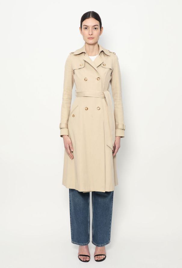 Gabriela Hearst S S 2019 Belted Trench Coat Beige