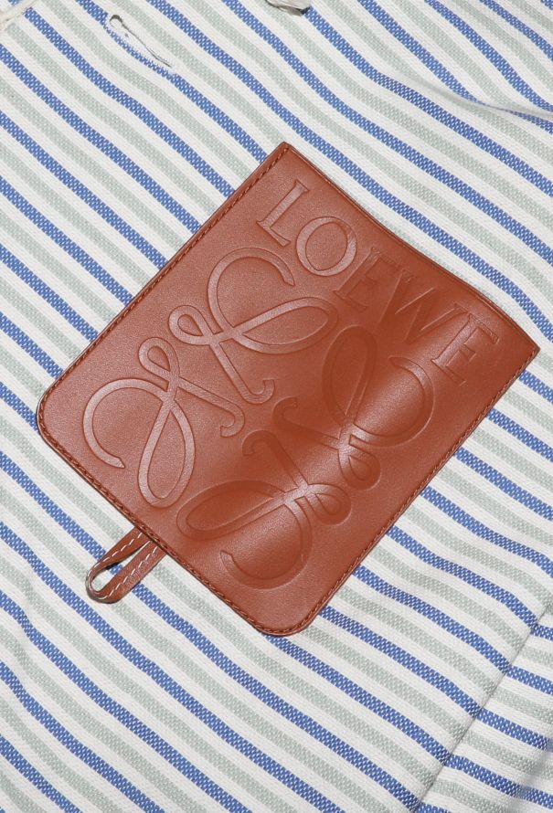 Loewe Striped Canvas Emblem Coat - 8