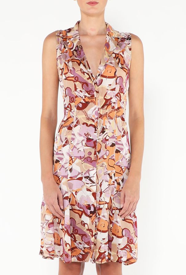 Chanel 2005 Graphic Silk Dress - 2