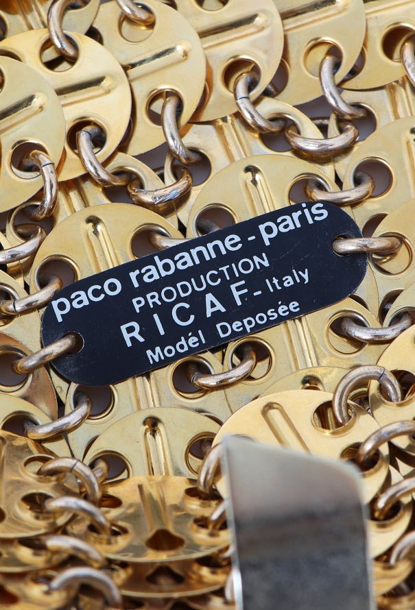 Paco Rabanne '60s Gold Chainmail Disc Shoulder Bag - 9