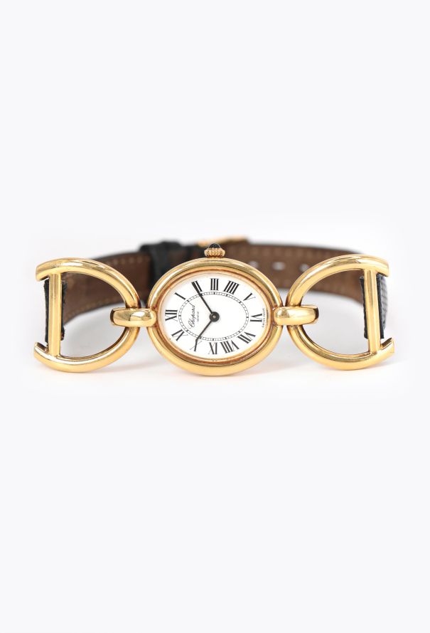 Chopard Rare 1970s 18k Yellow Gold Etrier Watch - 3