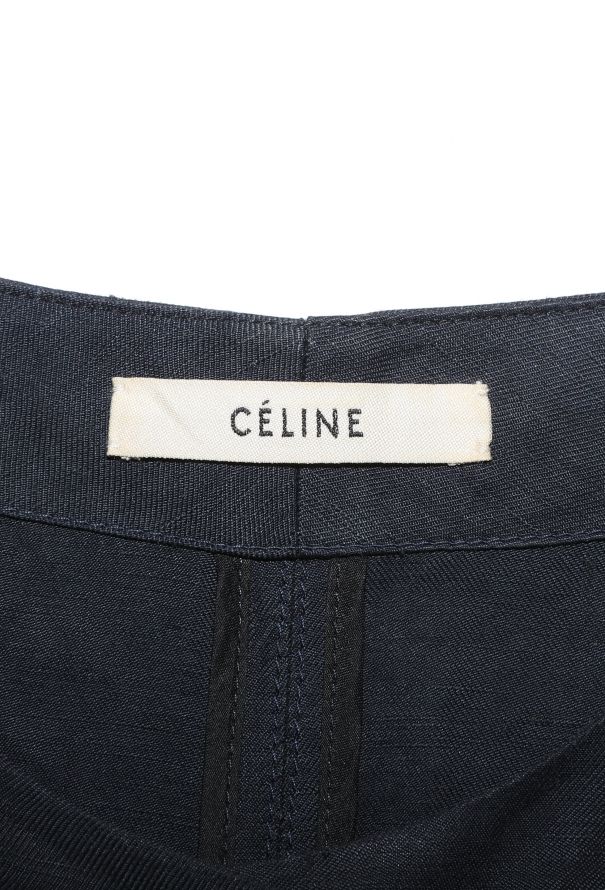 Céline Linen Collarless Tunic Dress - 4