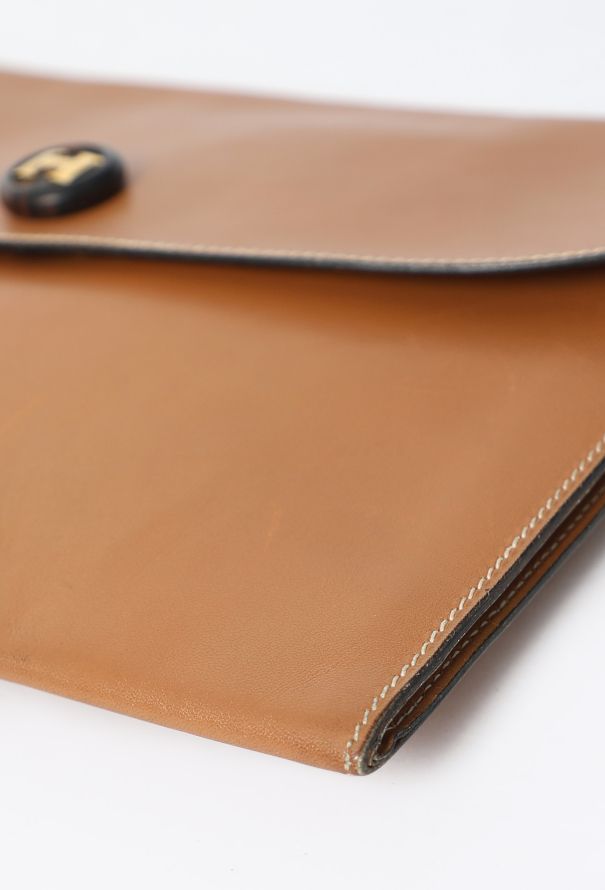 Hermès Vintage Gold Box Rio Clutch - 8