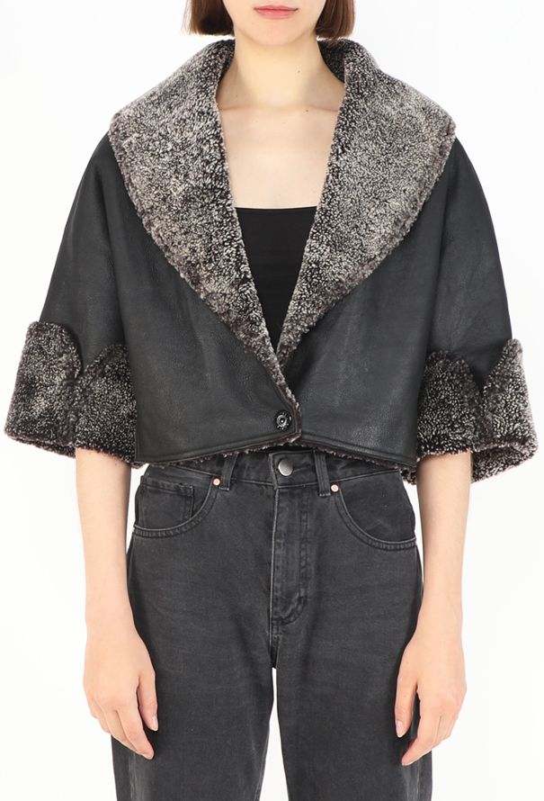 Alaïa Shearling-Lined Bolero Jacket - 1