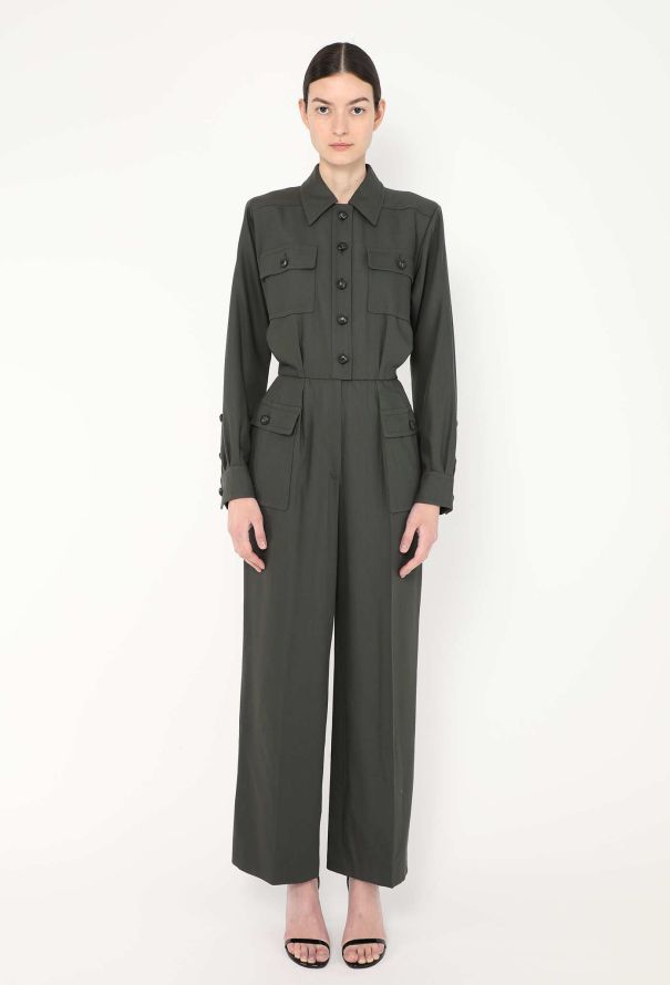 Saint Laurent 1998 Wide-Leg Utility Jumpsuit - 1