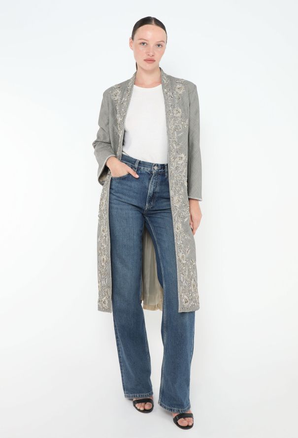 Alexander McQueen RARE 2003 Embroidered Prince of Wales Coat - 3