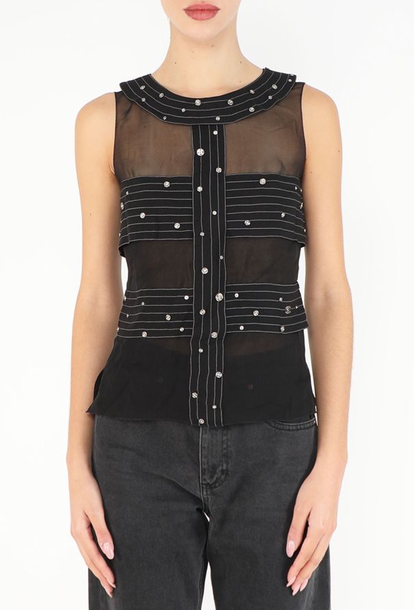 Chanel F/W 2003 Snap Button Silk Blouse - 1