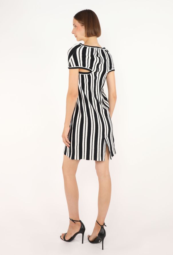 Comme des Garçons Striped Knit Asymmetrical Dress, 1990 - 4
