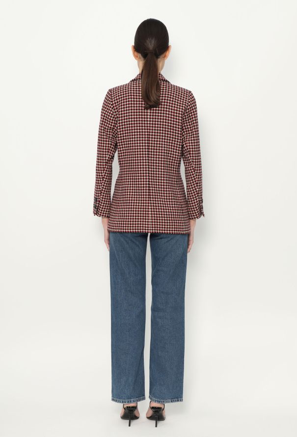 Saint Laurent S/S 1984 Classic Houndstooth Blazer - 5
