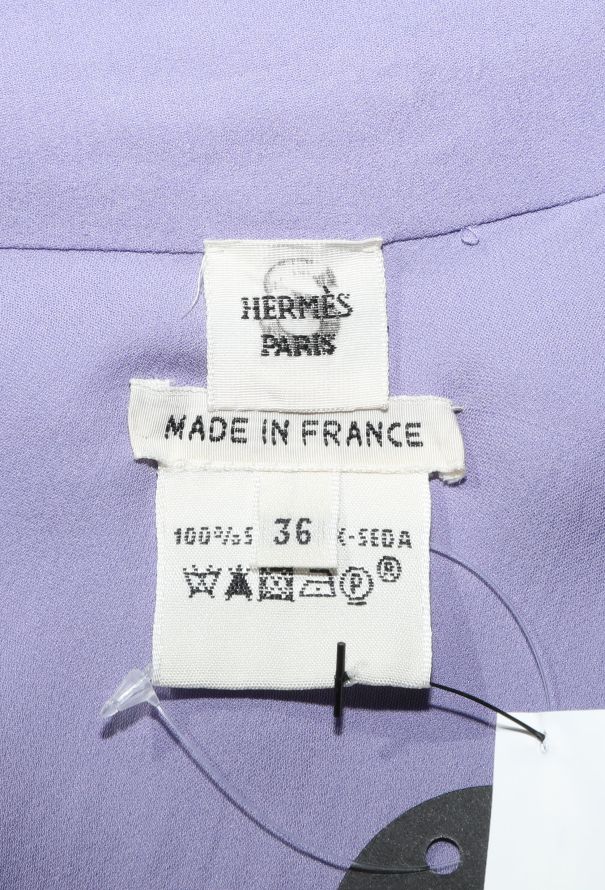 Hermès Chiffon Open-Back Tie Blouse - 6
