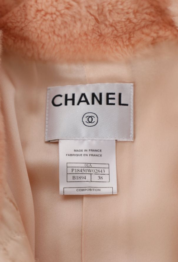 Chanel RARE F/W 2001 Fur Trim Silk Peacoat - 7