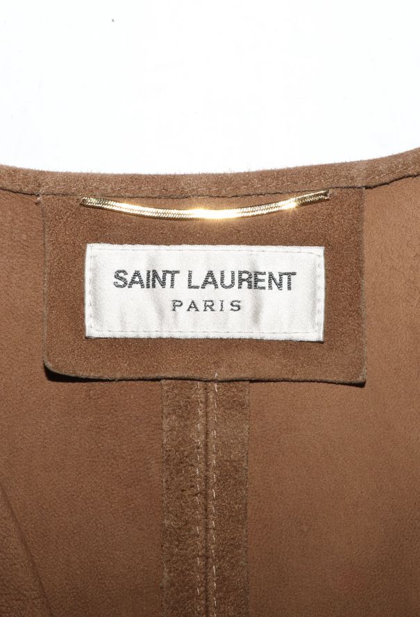 Saint Laurent Fringed Suede Safari Dress - 5