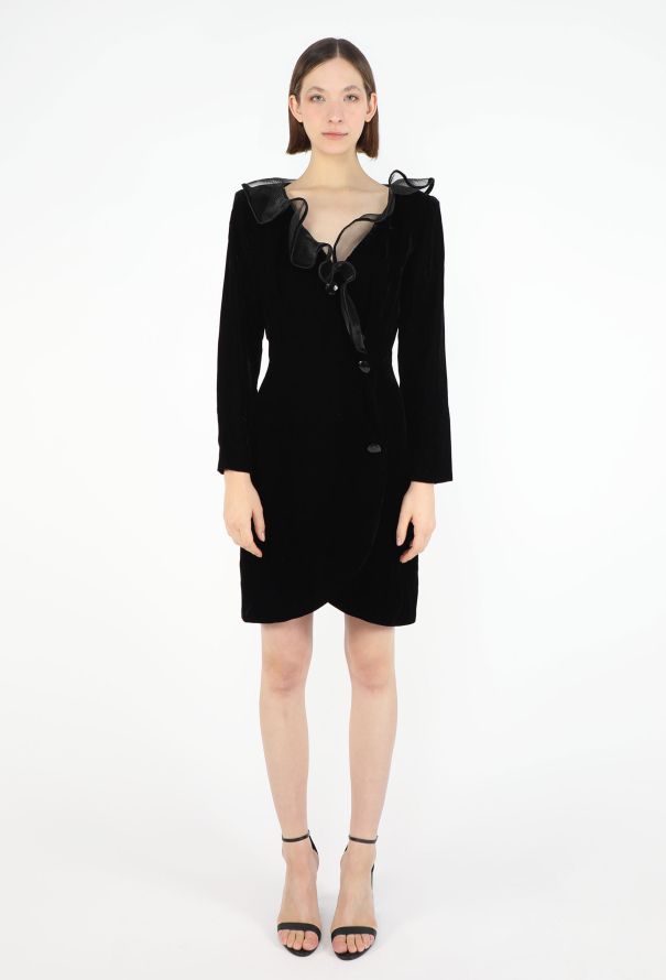 Givenchy Vintage Mesh Ruffle Dress - 3