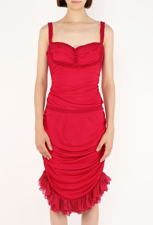 Emanuel Ungaro Ruffled Ruched Dress, Early 2000s - 2