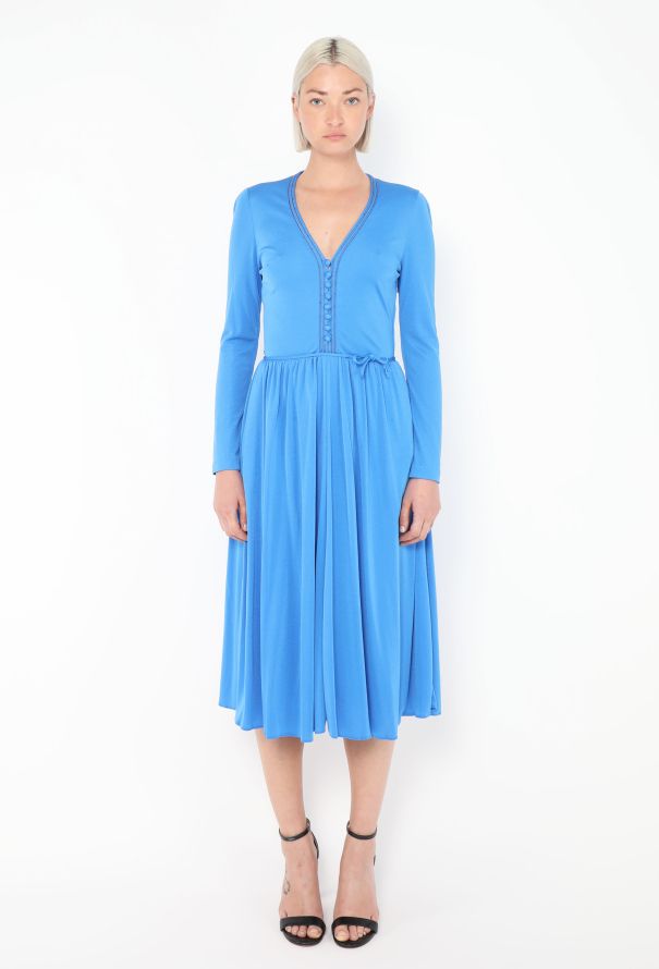 Louis Féraud Stitched Belted Dress - 1