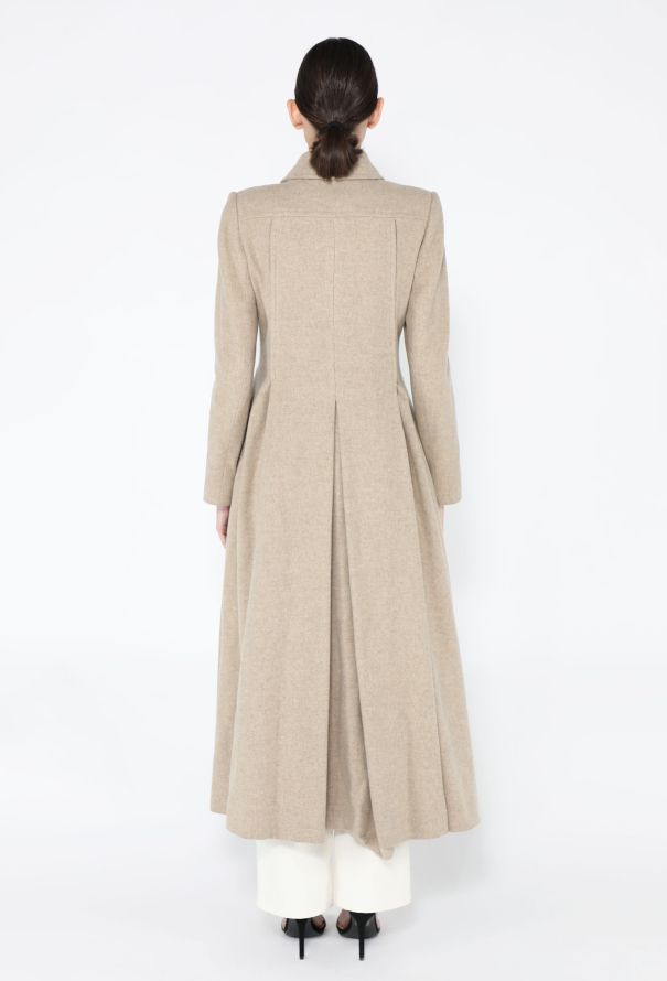 Hermès '70s Fluted Wool Overcoat - 6