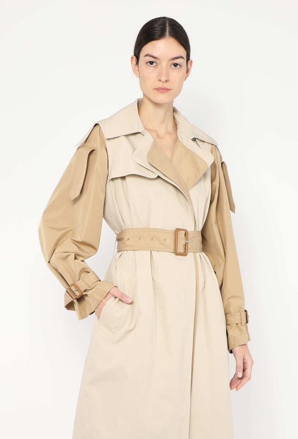 Prada Short Leather Belted Twill Trench Jacket - Bergdorf