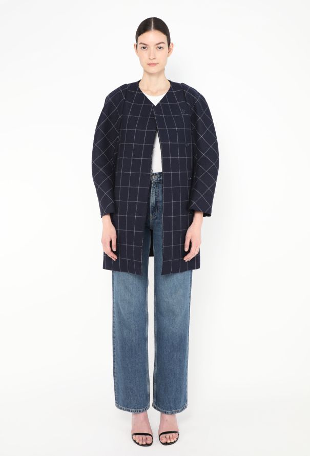 Jacquemus F/W 2014 Checkered Felt Peacoat - 4 Jacquemus F/W 2014 Checkered Felt Peacoat - 4