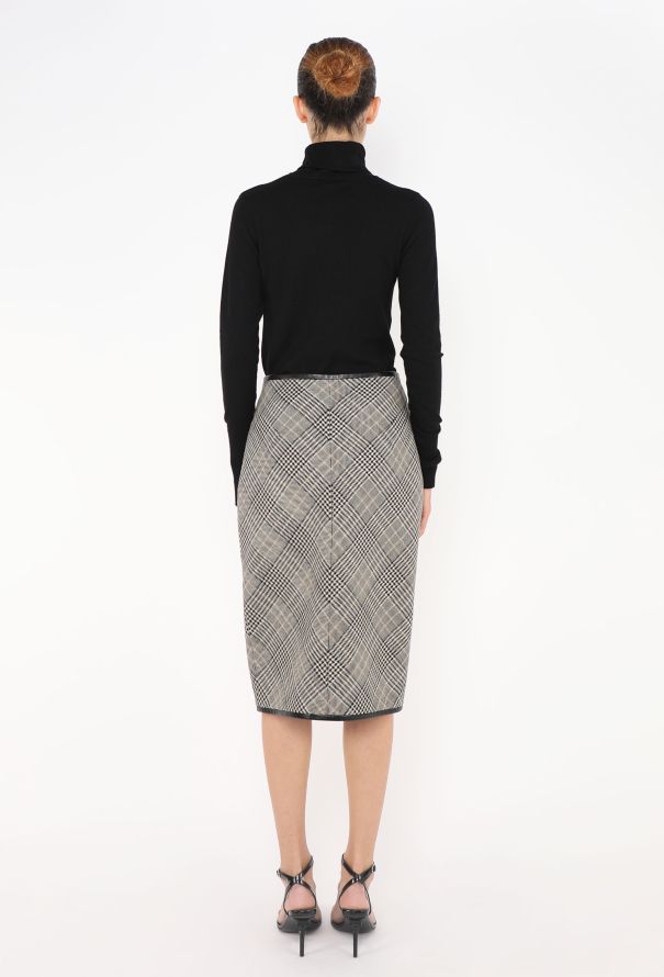 Saint Laurent F/W 2020 Plaid Wrap Skirt - 5