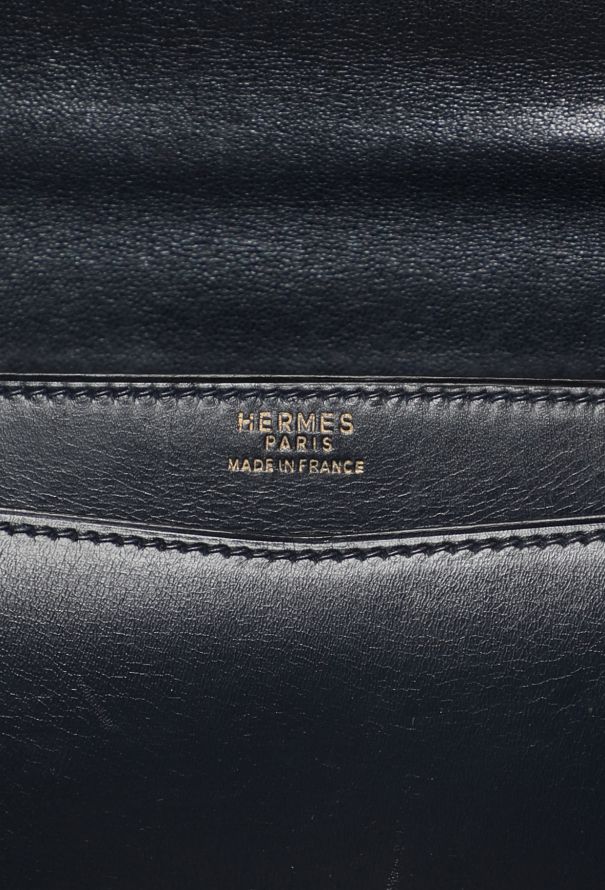 Hermès '70s Navy Box Lydie Bag - 11