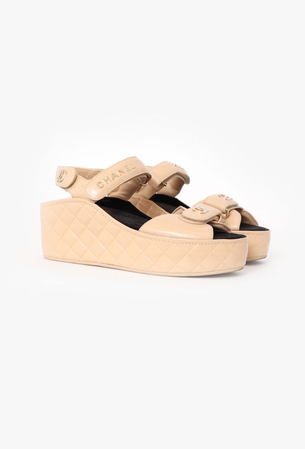 2021 Quilted Platform Sandals - Chanel | Authentic & Vintage