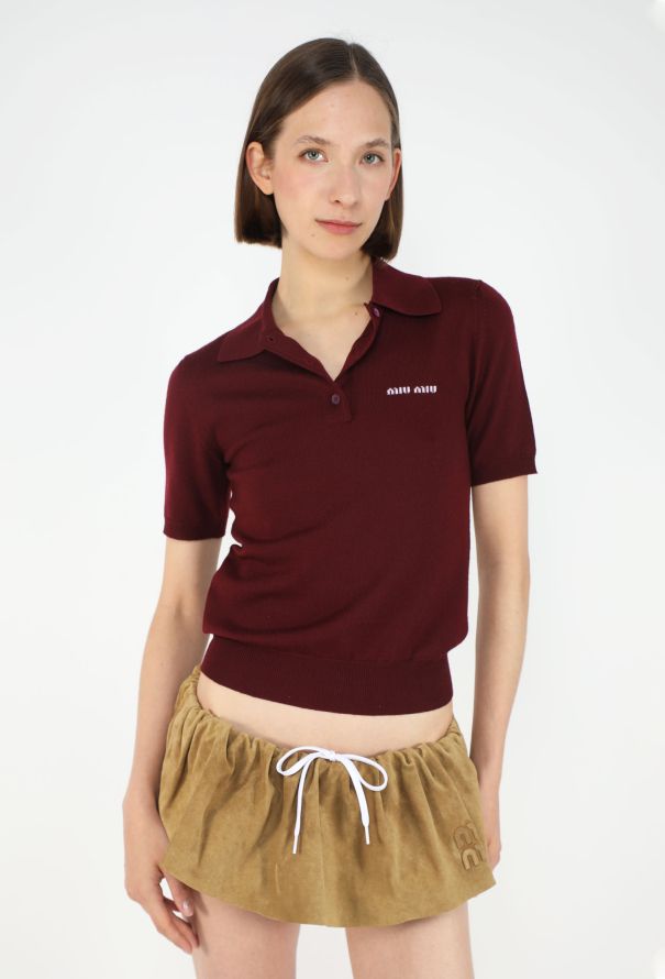 Miu Miu S/S 2024 Suede Micro Skirt - 1