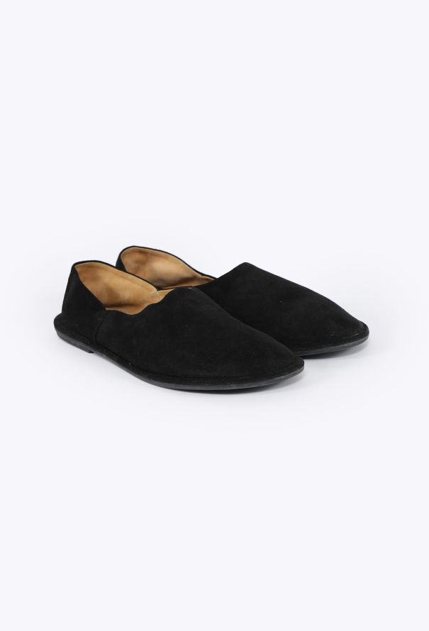 The Row 2023 Black Suede Canal Shoe - 3