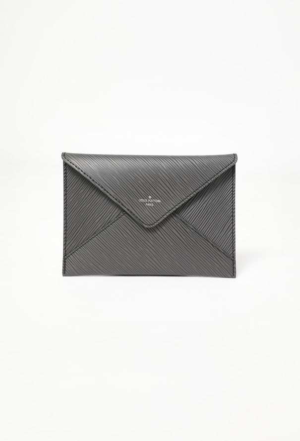 Louis Vuitton Matte Black Epi Envelope Pouch - 1