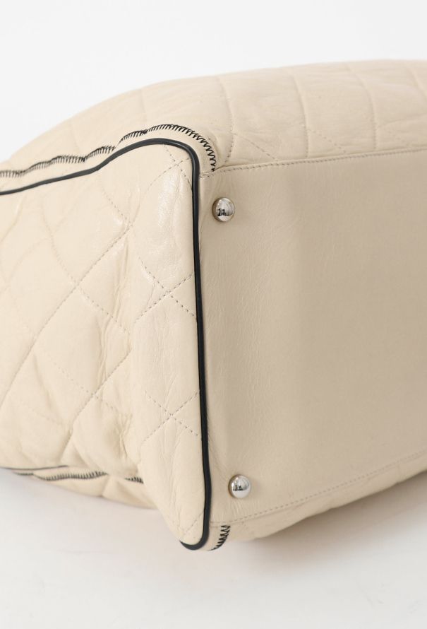 Chanel Off-White East West Reissue Tote Bag - 10