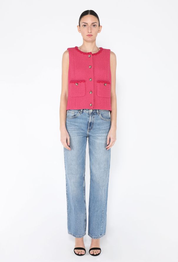 Chanel Pre-Fall 2024 Tweed Braided Trim Vest - 4