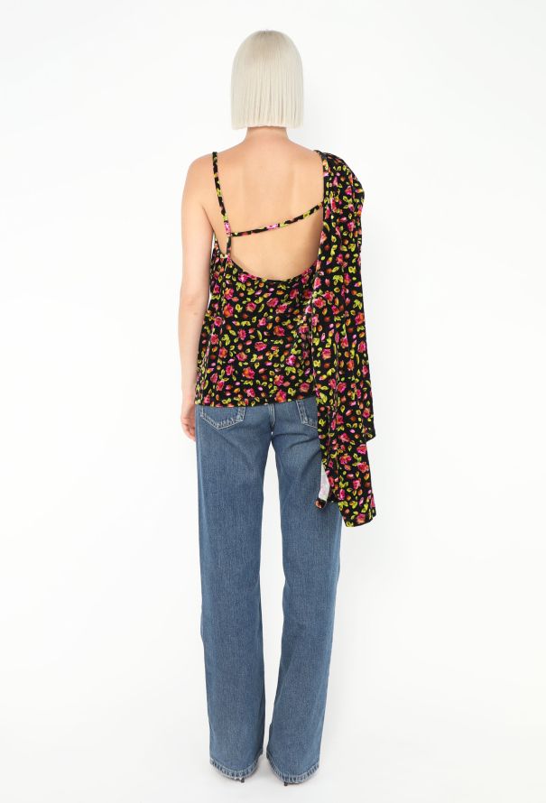 Balenciaga Pre-Fall 2019 Asymmetric Velvet Top - 7