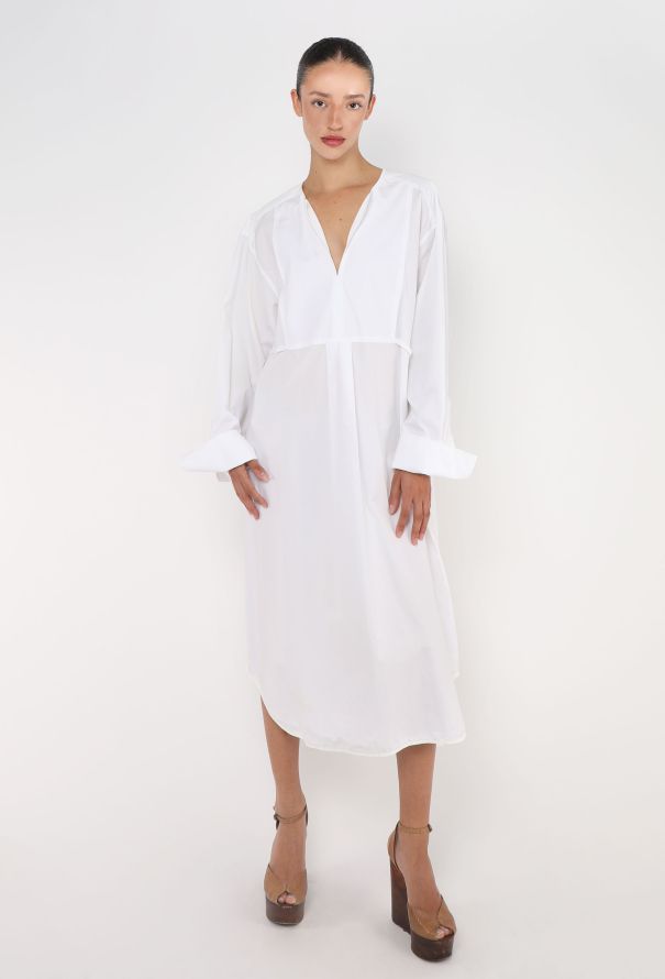 Toteme 2021 Cotton Bib Shirt Dress - 2