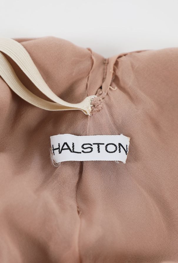 Halston RARE Early '70s Chiffon Cape Gown - 5