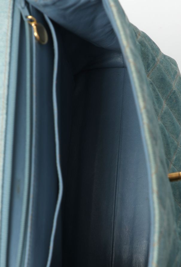 Chanel Vintage Denim Quilted Top-Handle Bag - 11