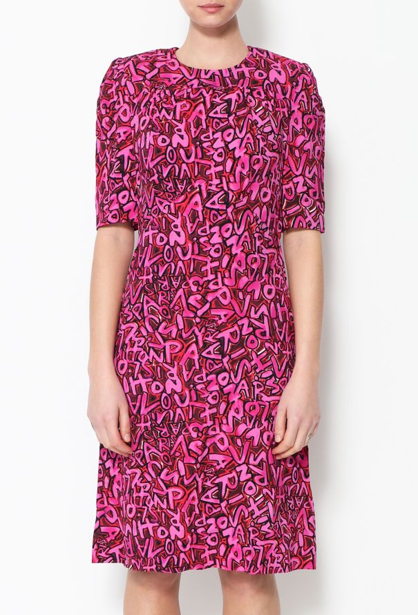 Stephen Sprouse Rose Graffiti Dress, Authentic & Vintage
