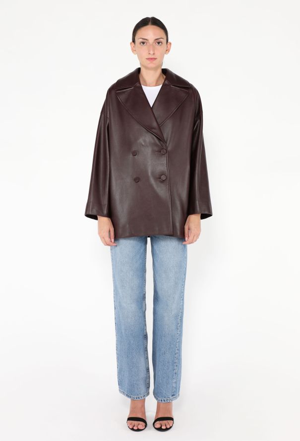 Hermès F/W 2024 Calfskin Fur Collar Peacoat - 5 Hermès F/W 2024 Calfskin Fur Collar Peacoat - 5