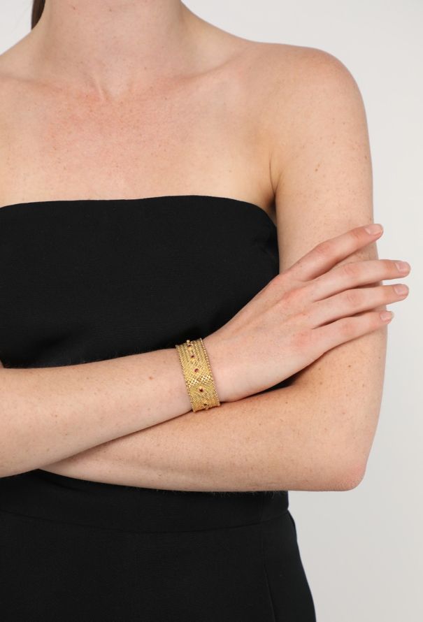 Vintage Fine Jewelry 18k Yellow Gold Bracelet & Rubies - 4 Vintage Fine Jewelry 18k Yellow Gold Bracelet & Rubies - 4