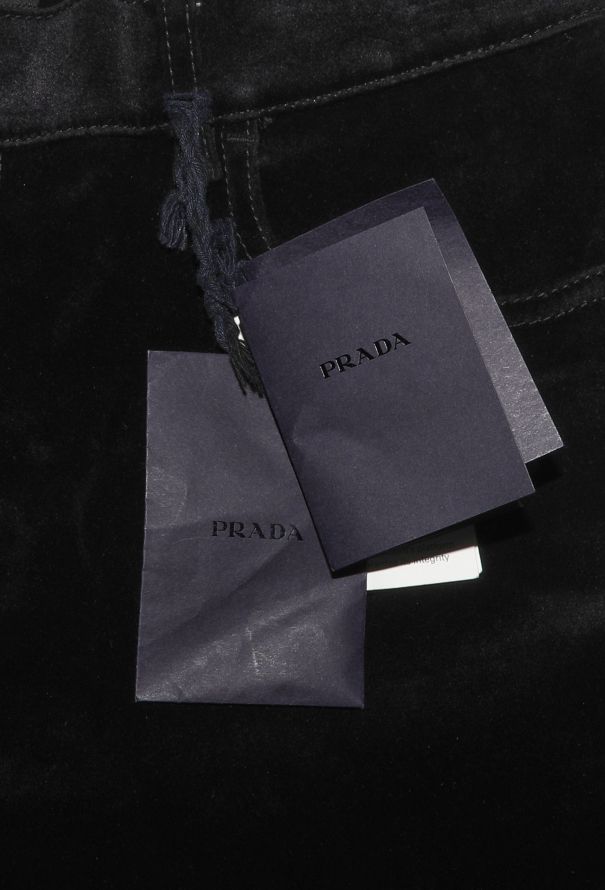 Prada Straight-Leg Velvet Trousers - 6