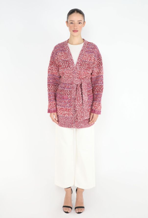 Chanel F/W 2022 Belted Cashmere Tweed Cardigan - 3