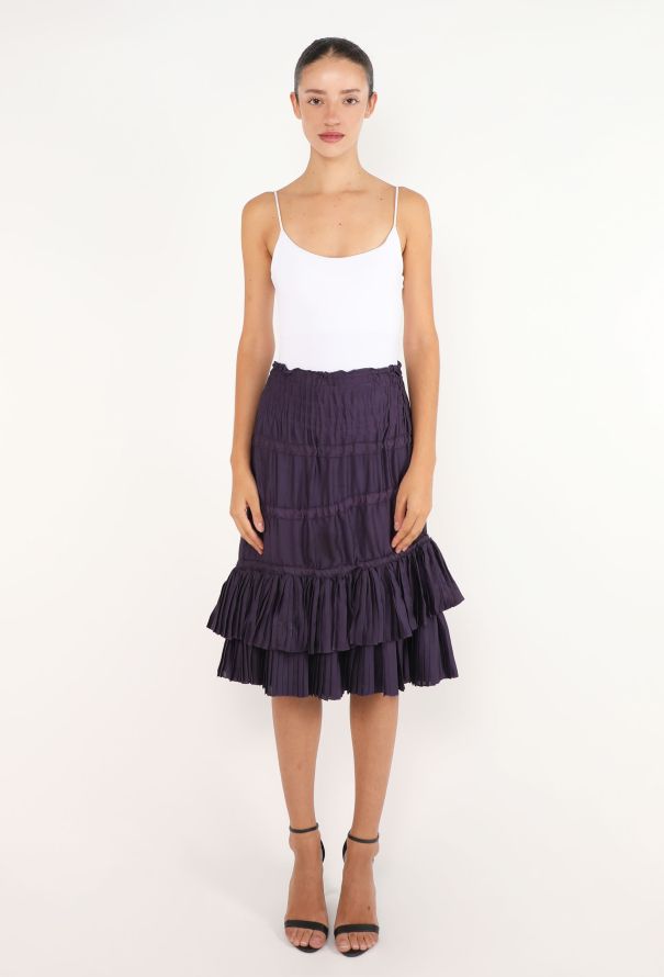 Saint Laurent Pleated Peasant Skirt, F/W 2001 - 1