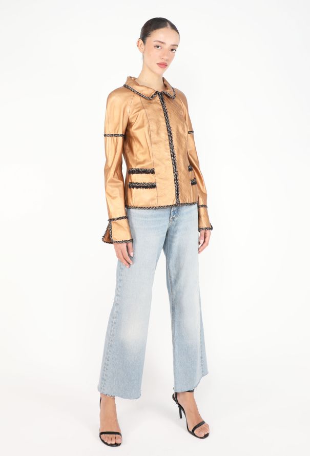 Chanel 2005 Metallic Lambskin Jacket - 4