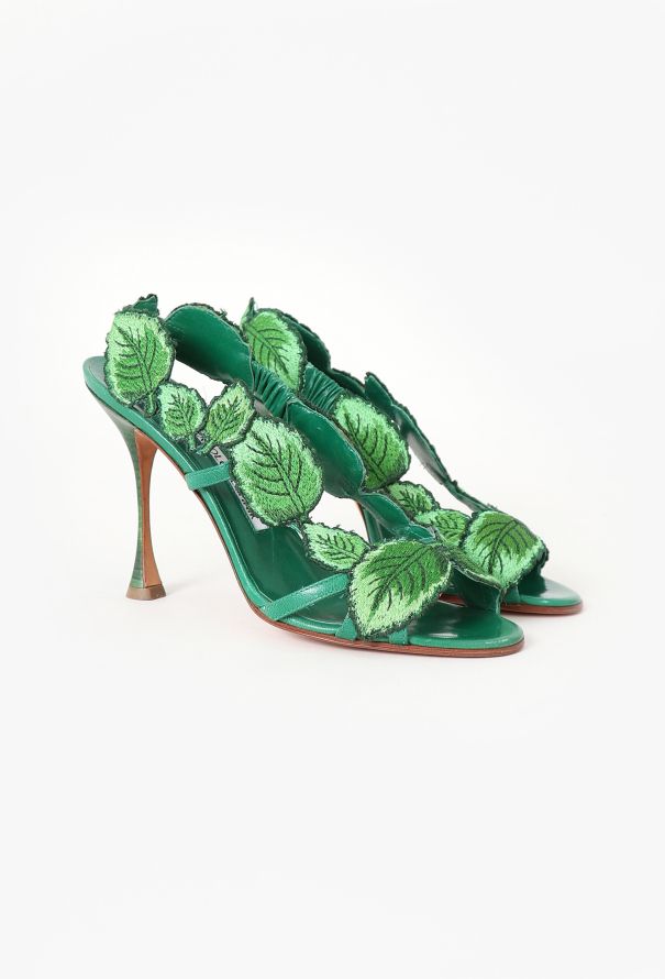 Manolo Blahnik Climatida Leaf Sandals - 2 Manolo Blahnik Climatida Leaf Sandals - 2