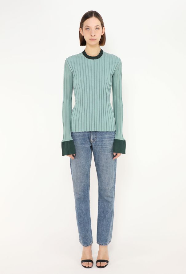 Céline 2015 Ribbed Colorblock Top - 4