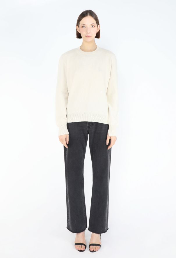 Céline Cashmere Open-Back Triomphe Sweater - 3